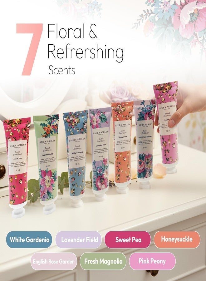 Laura Ashley Hand Cream Gift Set – 7 Piece Travel Size Lotion Collection for Women, Mini Hand Cream for Dry Skin, Moisturizing Hand Lotion with Lavender, Rose, Magnolia & More – 30ml Each - Image 2